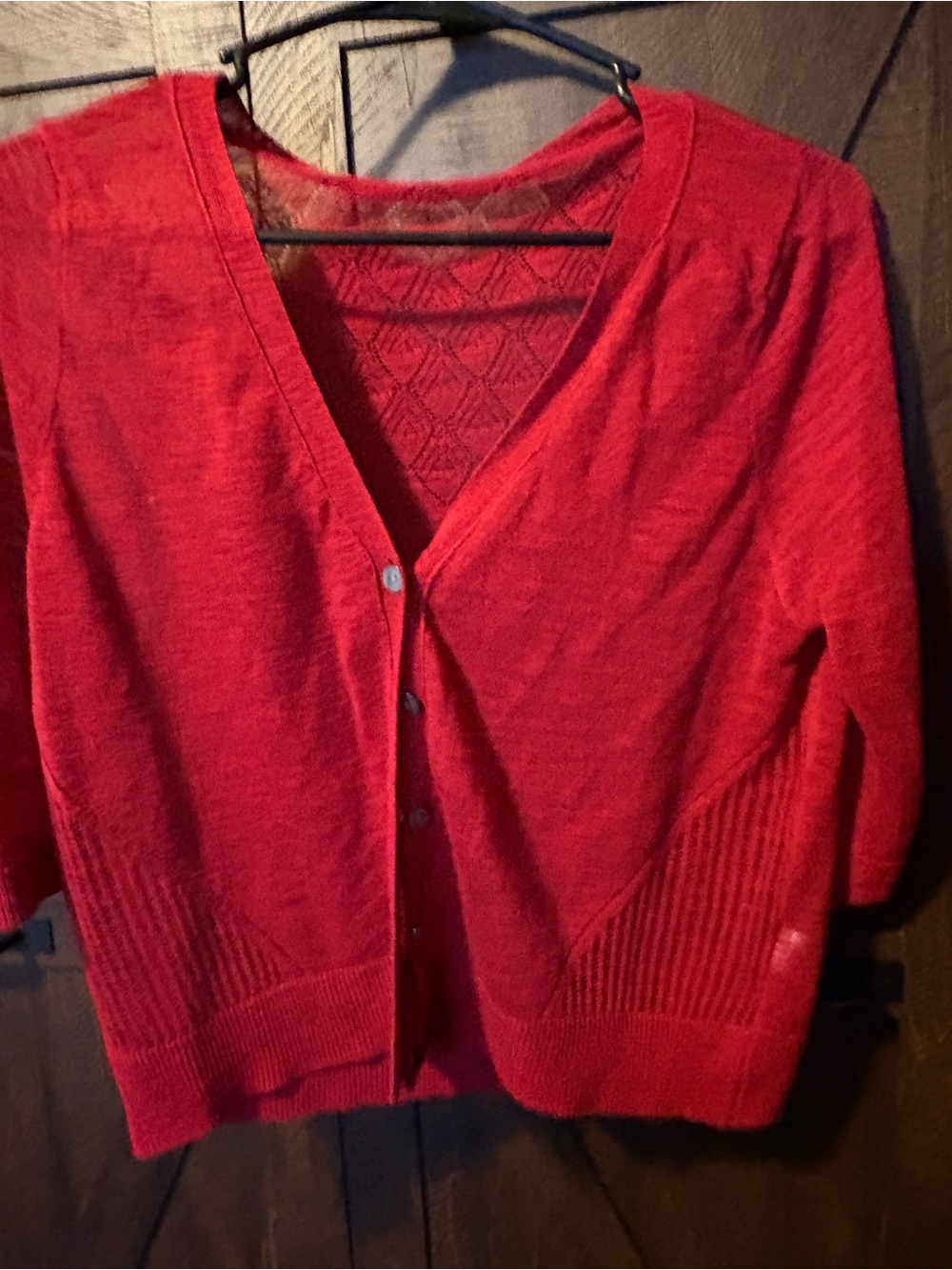 SHEIN Multicolor Lightweight V-Neck Cardigan Set - Red, Blue, Pink, White - Picture 4 of 5